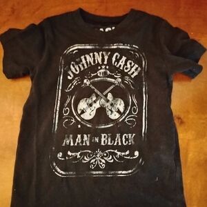 Black Johnny Cash Graphic T-Shirt